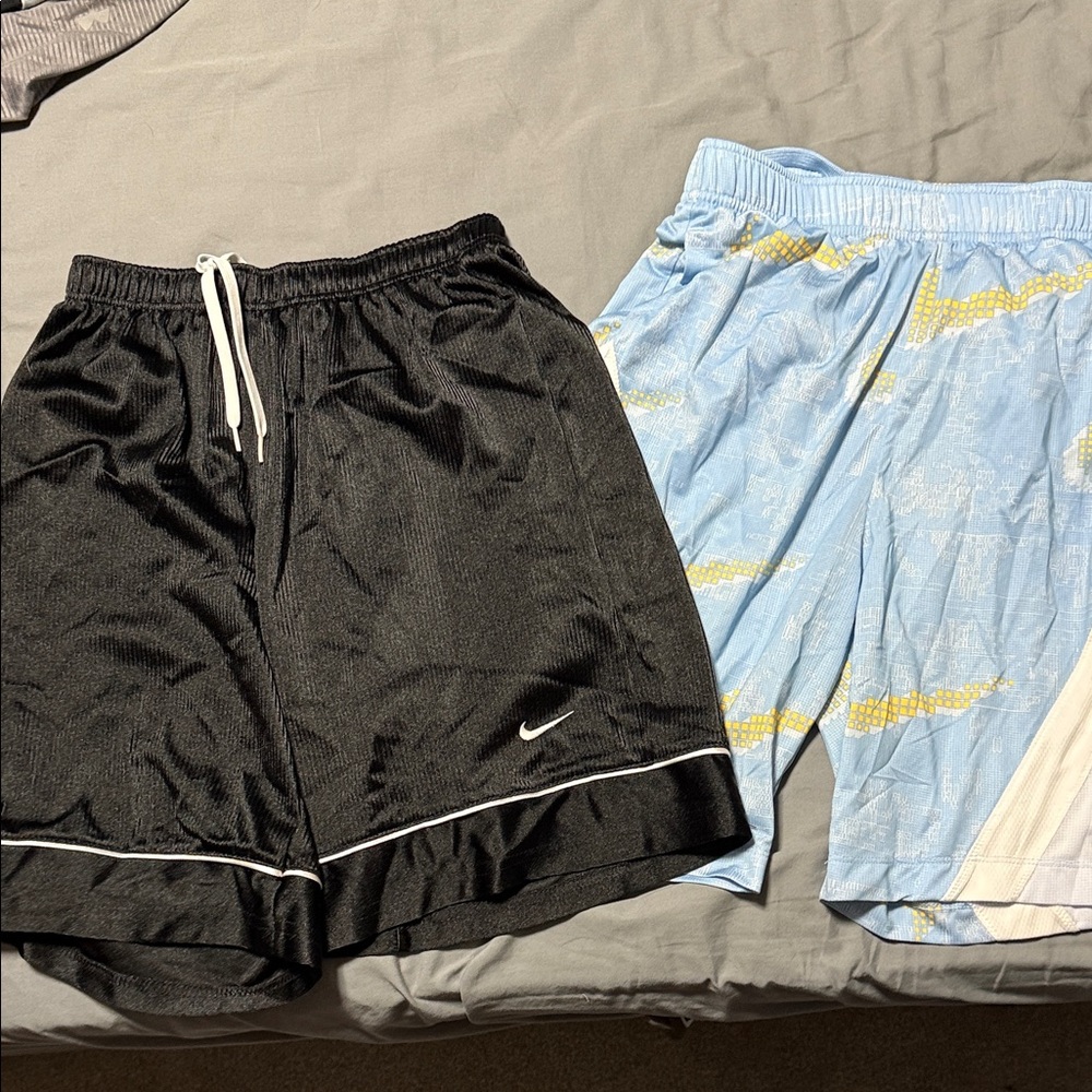 Lot two pair boys Nike shorts Nike Black and Light Blue Shorts Set